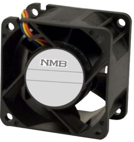 8015616202 06038RA-12Q-EA-00, DC Axial Fan, 12 V, Square, 60 mm, 38 mm, Ball Bearing, 53.3 CFM Hirschmann