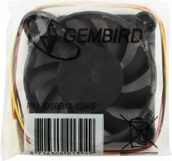8048462132 Вентилятор Gembird D50BM-12AS, 50x50x10, двойной шарикоподшипник, 3pin, провод 25см Hirschmann — изображение 10
