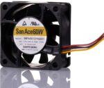 8014556954 9WPA0612P4G001, San Ace 60W Series Axial Fan, 12 V dc, DC Operation, 53.7cfm, 11.16W, 930mA Max, IP68, 60 x 60 x 25mm Hirschmann