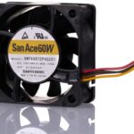 8014556954 9WPA0612P4G001, San Ace 60W Series Axial Fan, 12 V dc, DC Operation, 53.7cfm, 11.16W, 930mA Max, IP68, 60 x 60 x 25mm Hirschmann