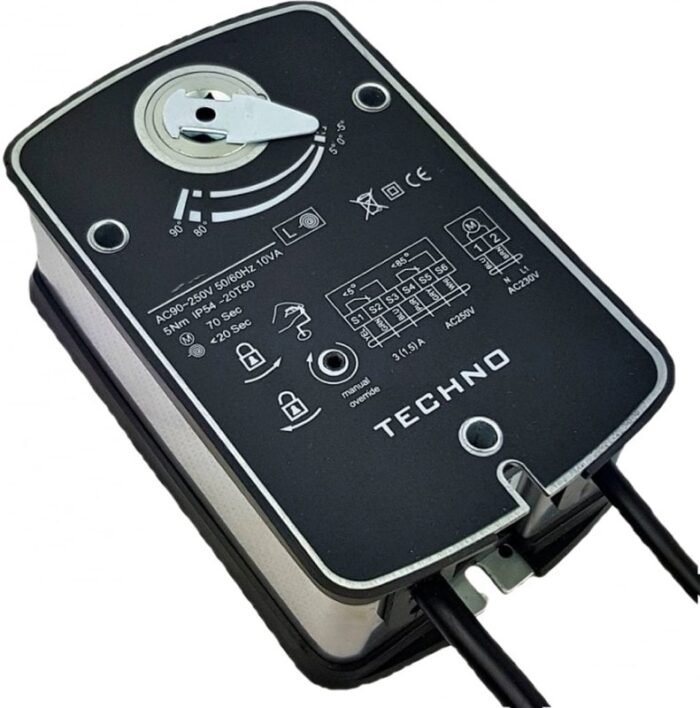 8018281472 NS-15DF/24V электропривод противопожарный, реверсивный 15Nm, 2/3 поз., 2SPDT, 24AC/DC 301510 Hirschmann — изображение 2