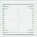 8018298964 Решетка вентиляционная вытяжная 230x230 материал АВS- пластик белая Серия 2323В Hirschmann — изображение 2