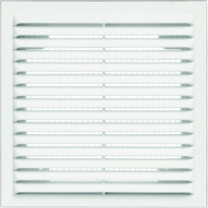 8018298964 Решетка вентиляционная вытяжная 230x230 материал АВS- пластик белая Серия 2323В Hirschmann — изображение 2