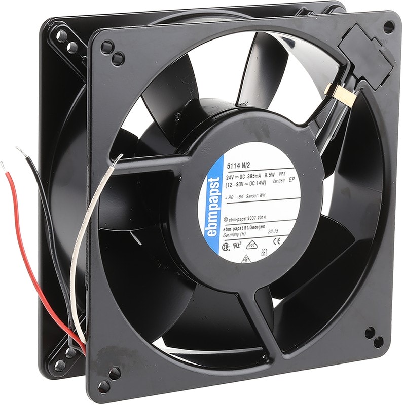 doc025255614 8009104214 5114N/2-060, 5100 N Series Axial Fan, 24 V dc, DC Operation, 260m³/h, 9.5W, 135 x 135 x 38mm Hirschmann — изображение 1