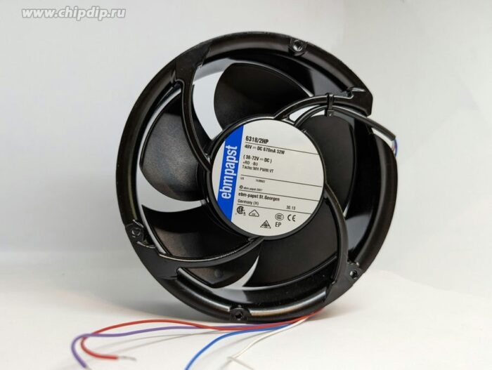 8035596997 Вентилятор Ebmpapst 6318/2HP 48V DC 670mA 32W 4pin 170x51 () Hirschmann — изображение 2