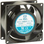 8005951788 OA80AP-22-1WB, Fan Tubeaxial 230VAC Square - 80mm L x 80mm H Ball 30.0 CFM (0.840m³/min) 2 Wire Leads Hirschmann