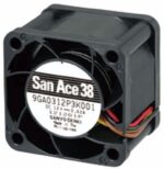 8008667776 9GA0312P3K001, Fan Tubeaxial 12VDC Square - 38mm L x 38mm H Ball 21.2 CFM (0.594m³/min) 4 Wire Leads Hirschmann