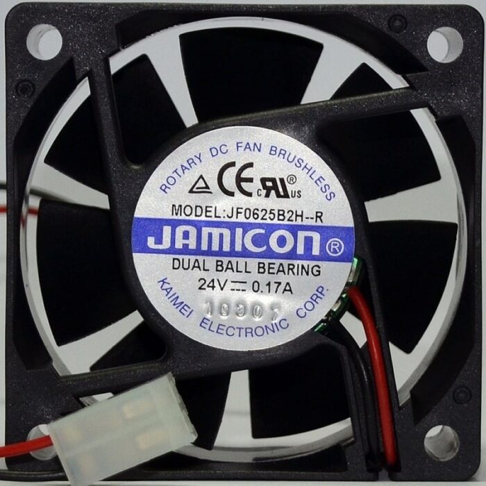 8017392754 вентилятор JF0625B2H 60х60х25 24В с разъемом 2 конт.MOLEX 5239-2(PHU-2) С00037057 Hirschmann — изображение 2