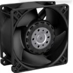 8014815866 AF80-00130 12V P/2 16.500, Axial Fan, 12 V dc, DC Operation, 220m³/h, 48W, 4A Max, 80 x 80 x 38mm Hirschmann