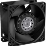 8015521319 AF80-00136 12V P/2 13.200, DC Axial Fan, 12 V, Square, 80 mm, 38 mm, Ball Bearing, 103 CFM Hirschmann