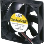 8002723450 9WP1224H1011, San Ace 9WP Series Axial Fan, 24 V dc, DC Operation, 168.3m³/h, 5.28W, 220mA Max, IP68, 119 x 119 x 38mm Hirschmann
