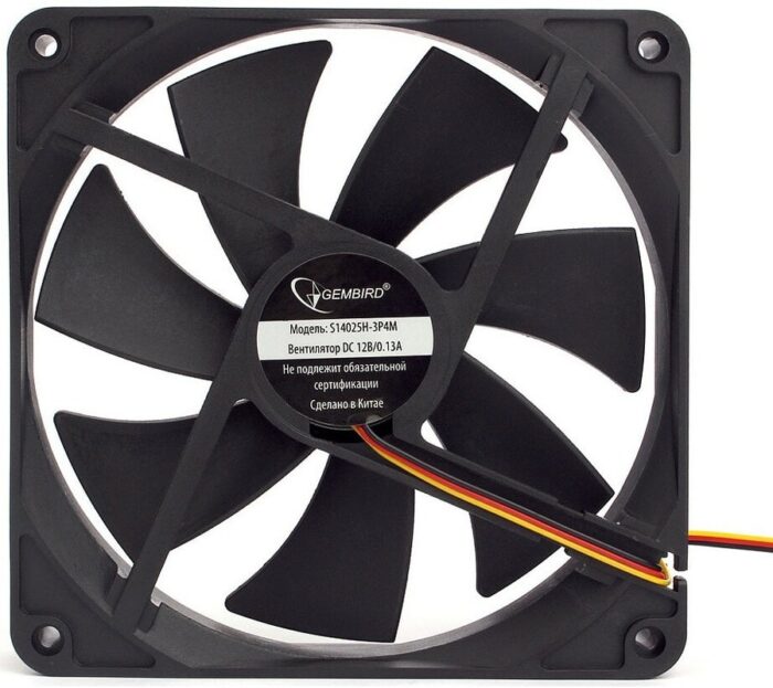 8048463201 Вентилятор Gembird S14025H-3P4M, 140x140x25, гидродин.подшипник, тихий, 3pin + Molex, провод 40см Hirschmann — изображение 5