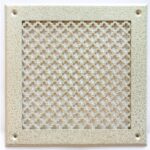 8018441411 Решетка вентиляционная 250х250 мм, металлическая на саморезах, цветок, антик белый VRC00254S Hirschmann