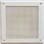 8018441407 Решетка вентиляционная 200х200 мм, металлическая на саморезах, квадрат, белый VRQ00200S Hirschmann