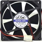 8018475332 вентилятор JF0825B1H 80х80х25 12В с разъемом 2 конт.MOLEX 5239-2(PHU-2) С00034853 Hirschmann — изображение 2