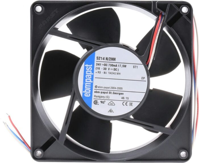 8005465551 5214N/2HH, DC Fans Tubeaxial Fan, 127x127x38mm, 24VDC, 200CFM, Speed Signal/Open Collector Output Hirschmann — изображение 3