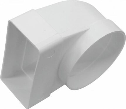 8016496728 Соединитель прямоугольного воздуховода 60x120 с круглым D100 с выходом на фитинг В612СК10ФП Hirschmann