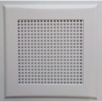 8018420350 Решетка вентиляционная 150х150 мм, металлическая на магнитах, квадрат, белый VRQ00154 Hirschmann