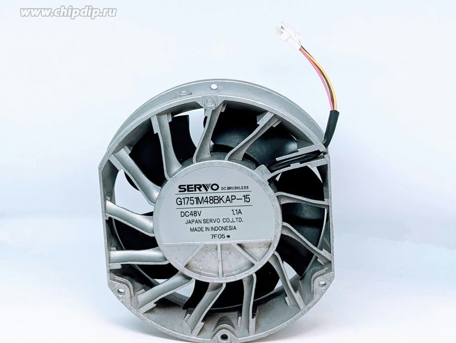 doc027049788 8035599384 Вентилятор Servo G1751M48BKAP-15 48v 1.1a 4pin 172x150x51 скошенный круг () Hirschmann — изображение 1