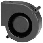 8006102432 PMB1297PYB1-AY.(2).GN, Fan Blower 12VDC Rectangular/Rounded - 97.2mm L x 94.4mm H Ball 30.5 CFM (0.854m³/min) 2 Wire Leads Hirschmann