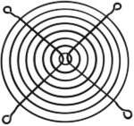 8005863745 G109-15AB, 120mm Sq Fan Finger Guard Steel, Modified Epoxy Resin Coating 8 Rings Hirschmann — изображение 2
