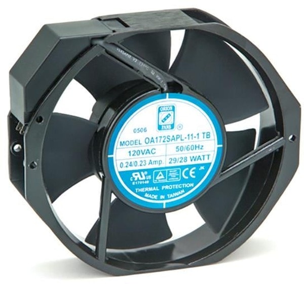 doc027099899 8004628147 OA172SAPL-11-1TBIP55, AC Fans Axial Fan, 150x172x38mm, 115VAC, 228CFM, 28W, 58dBA, Ball, Terminal, IP55 Hirschmann — изображение 1