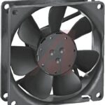 8006005498 8414NMU, Fan Tubeaxial 24VDC Square - 80mm L x 80mm H Ball 34.1 CFM (0.955m³/min) 2 Wire Leads Hirschmann