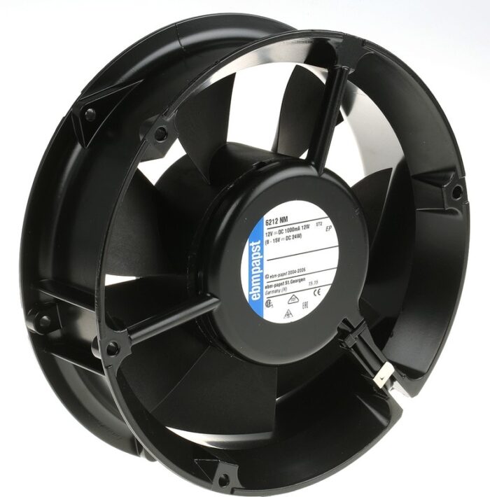 8025668984 Вентилятор Ebmpapst 6212NM 12V DC 12W 1000mA 172x51mm Клемма Hirschmann — изображение 3