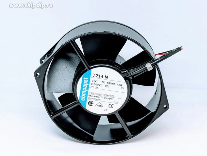 8035598224 Вентилятор Ebmpapst 7214 N 24V DC 500mA 12W 172X150X55 2pin () Hirschmann — изображение 2