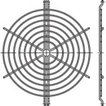 8004692317 04013-2-4039, Fan Accessories Fan Guard Grille for Diagonal Fan Series W2E143/144, 143mm Hirschmann