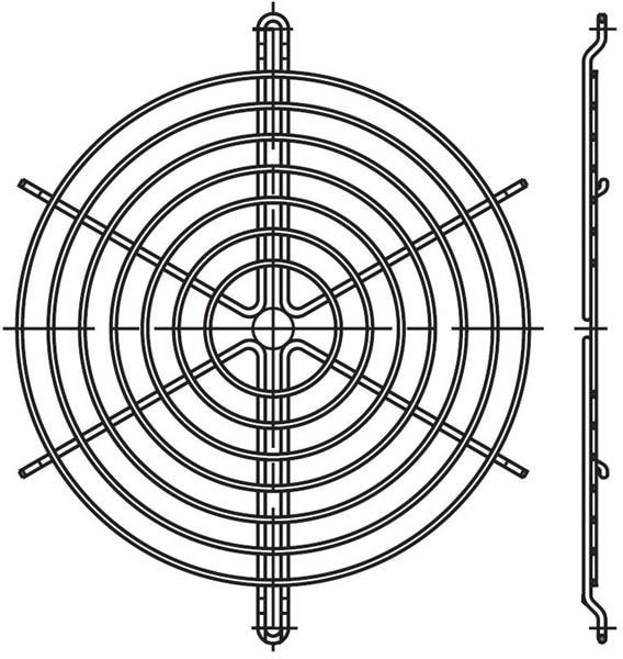 doc027214370 8009501936 04013-2-4039, Steel Plastic Coated Finger Guard for 143mm Fans, 162mm Hole Spacing Hirschmann — изображение 1
