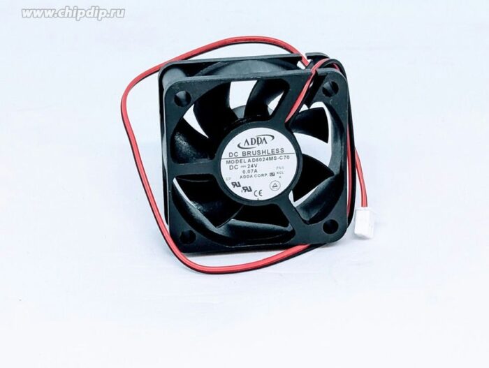 8007682200 Вентилятор Adda DC Brushless AD5024MS-C70 DC 24v 0.07A 50x20 Hirschmann — изображение 2