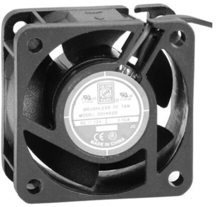 8005810338 OD4020-24HB02A, Fan Tubeaxial 24VDC Square - 40mm L x 40mm H Ball 9.0 CFM (0.252m³/min) 3 Wire Leads Hirschmann