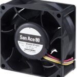 8008651523 9HVA0812P1G001, FAN AXIAL 80X38MM 12VDC WIRE Hirschmann