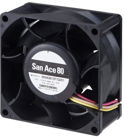 8008651523 9HVA0812P1G001, FAN AXIAL 80X38MM 12VDC WIRE Hirschmann