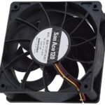 8022149365 9RA1212H1001, DC Fans Axial Fan, 120x120x38mm, 12VDC, 99CFM, Low Noise, Ribbed, Ball, Wire, Tach Hirschmann