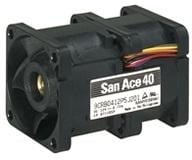 8008622328 9CRH0412P5J001, Fan Tubeaxial (Dual) 12VDC Square - 40mm L x 40mm H Ball 32.9 CFM (0.921m³/min) 4 Wire Leads per Fan Hirschmann