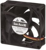 8033928662 9RA0812P4G001, Fan Tubeaxial 12VDC Square - 80mm L x 80mm H Ball 49.4 CFM (1.38m³/min) 4 Wire Leads Hirschmann — изображение 2