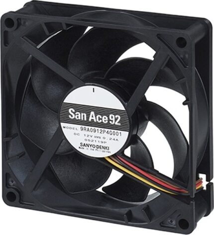 8020684479 9RA0924P4G001, Axial Fan, 24 V dc, DC Operation, 3.12W, 130mA Max, 92 x 92 x 25mm Hirschmann