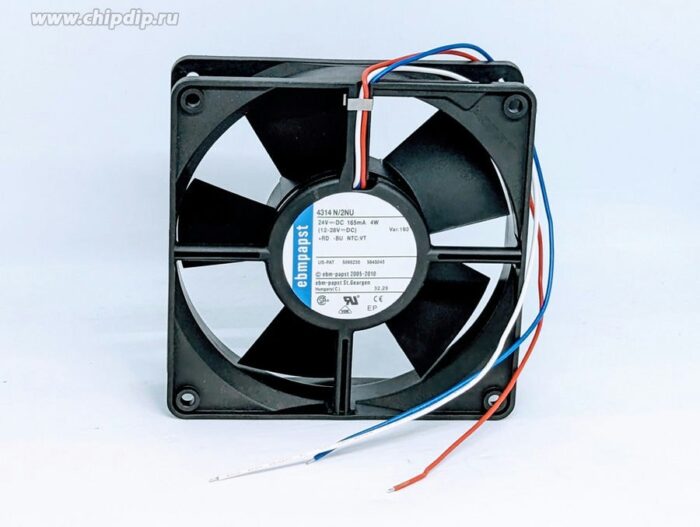 8035598019 Вентилятор Ebmpapst 4314 N/2NU 24V DC 165mA 4W 119x32 3pin Hirschmann — изображение 2