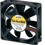 8005415627 9WP0812H4021, DC Fans Axial Fan, 80x80x25mm, 12VDC, 36.4CFM, 1.56W, 29dBA, Splash Proof, Ribless, IP68 Hirschmann