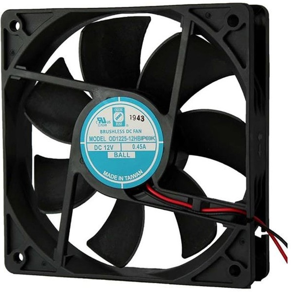 doc027647361 8006796039 OD1225-12HBIP69K, DC Fans DC Fan, 120x120x25mm, 12VDC, 120CFM, 0.45A, 42dBA, 3100RPM, Ball, Wire, IP69K Hirschmann — изображение 1