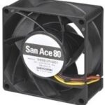 8005415514 9HVA0812P1G0011, DC Fans Axial Fan, 80x80x38mm, 12VDC, High Static Pressure/Airflow, Ribless, Tach/PWM Hirschmann