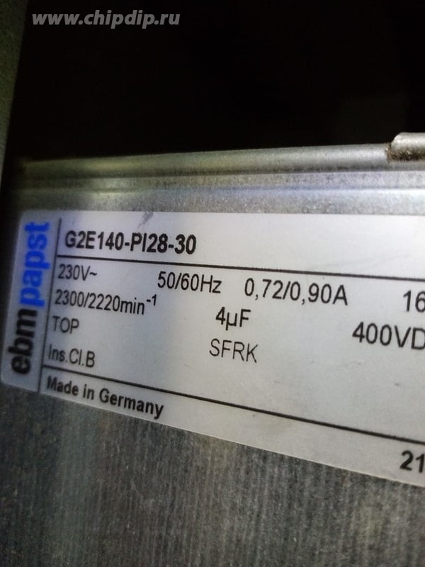 doc027744593 8035598975 Вентилятор Ebmpapst G2E140-PI28-30 230V 0.8/0.89A 185/205W 4pin () Hirschmann — изображение 1