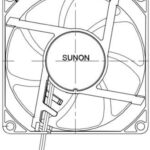8004788842 MEC0382V3-000U-A99, DC Fans Axial Fan, 120x120x38mm, 24VDC, 93CFM, 0.18"H2O, Vapo, Wire, Auto Restart Hirschmann