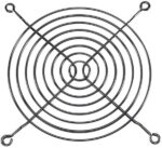 8005995260 G119-8, 127mm Sq Fan Finger Guard Steel, Chrome Plated 8 Rings Hirschmann