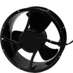 8033885351 OA254EC-22-1WBXCIP68A, Fan Tubeaxial 230VAC Round - 254mm Dia Ball 830.0 CFM (23.24m³/min) 2 Wire Leads Hirschmann