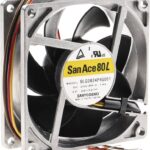 8002721508 9LG0824P4G001, San Ace 9LG Series Axial Fan, 24 V dc, DC Operation, 92m³/h, 3.36W, 140mA Max, 80 x 80 x 25mm Hirschmann