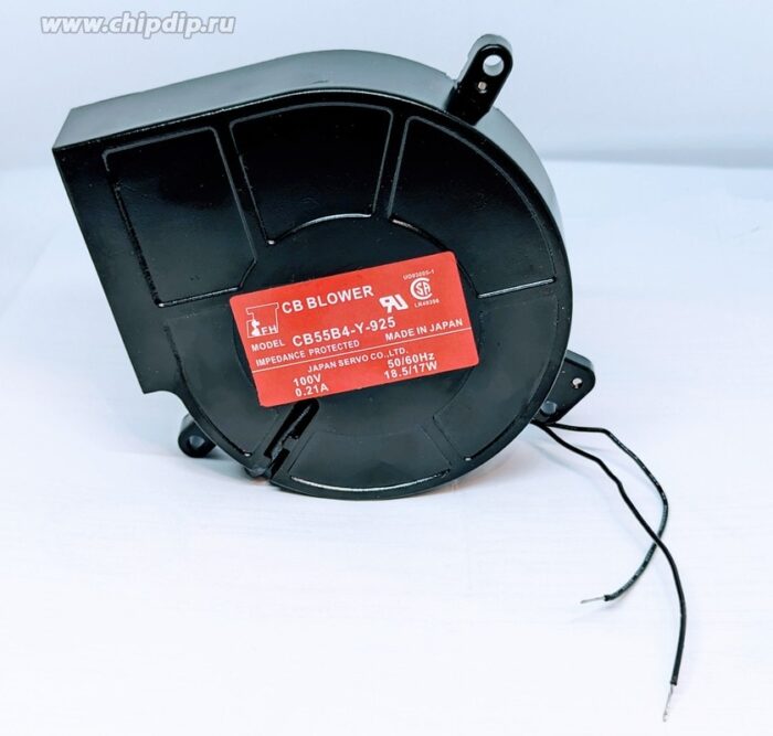9001112402 Вентилятор Servo CB55B4-Y-925 (CB55B3-Y) 125x41мм 100V 17W 0.21Aулитка 2pin Hirschmann — изображение 3