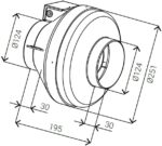 8020118127 Вентилятор круглый канальный IDA-125 IMP.FBP.E19.2E.125 Hirschmann — изображение 3